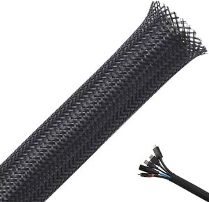 HLB15 Kabelstrømpe 5-21 mm, sort Æske med 10m. kabelstrømpe kabelslange pris pr. meter sort farve