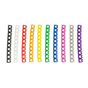 NZ0001 Farvekode clips - Til patchkabel, 10x10 stk