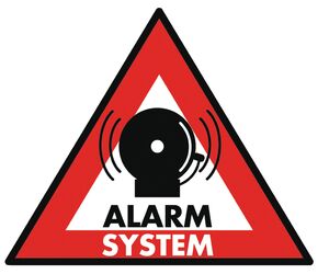 SAS-ST-AS Alarm System skilt, selvklæbende, 5 stk.