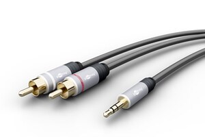 W78579 Goobay Minijack 3,5mm til 2xPhono kabel - 1.5 m