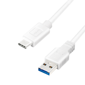 CU0177 USB-C, 3.2 til USB-A han, 3m, hvid