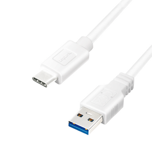 CU0174 USB-C, 3.2 til USB-A han, 1m, hvid