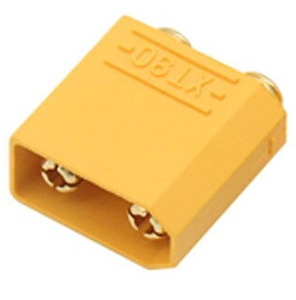 XT90PB-M Socket; DC supply; XT90; male; PIN: 2; on PCBs; THT; Colour: yellow