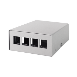 NP0092 Keystone Surface point box 4-port, desk/wall/dinrail mounting