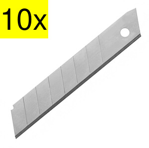 W012004 Klinger til hobbykniv, 18mm, 10 stk - løse blade til hobbykniv pakke med 10 stk knækkes af når sløve