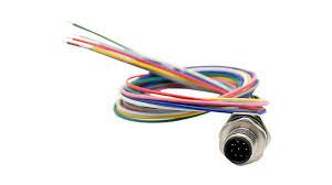 M12-8WIRE-M14 M12 Male Socket with Wires 8-Pole