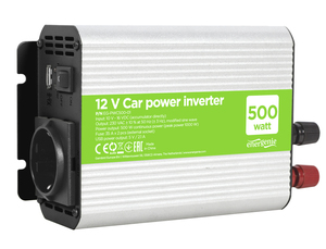 EG-PWC500-01 DC/AC Inverter 12V > 230V, USB, 500 W - dc-av inverter 12 volt til 230 volt fra bilbatteri max 500 watt med usb til opladning af mobiltelefoner