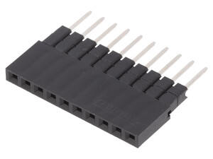 DS1023-05-1*10B81 Socket; pin strips; female; PIN: 10; straight; 2.54mm; THT; 1x10