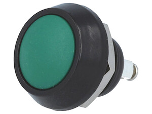 GQ12B-10/G/A Miniature Momentary Switch OFF-(ON) 2A/36V IP65 Grøn