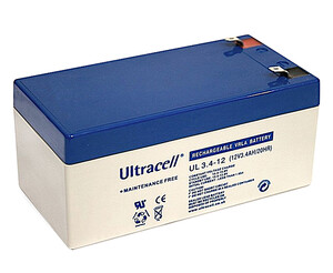 UL3.4-12 Genopladeligt Batteri, Blysyre, 12V, 3.4Ah Genopladeligt batteri Blysyre 12 Volt - 3.4Ah