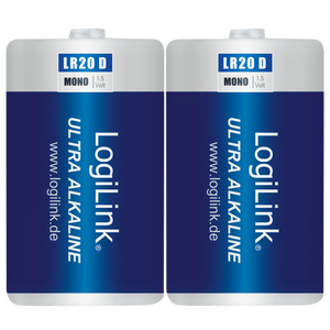 LR20D-2 Batterier Alkaline, LR20 D, 2 stk.