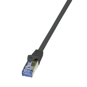 CQ4023S Patch cable PrimeLine, Cat.7 raw cable, S/FTP, black, 0.5 m