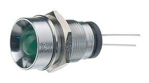WU-I-G8 LED 8 mm. i fatning 2,6V grøn forsænket