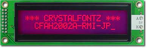 PC2002NRM-AS0-C 20x2 Red LED Backlight