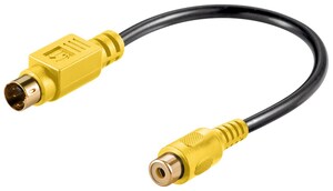 W60845 GOLD Cable S-VHS han - Phono hun, 0,2m