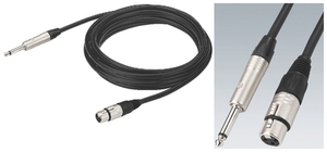 MMCN-1000/SW Jack Mono-XLR kabel 10m. Produktbillede