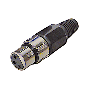 BN201512 XLR 3-pol, hun, sort xlr hunstik sort 3 polet