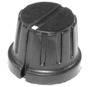 S787447 Knob Sort 20mm, med indikatorstreg til 1/4" aksel