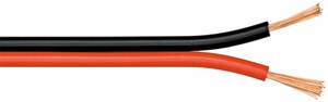 N-LSP-010 Højttalerkabel 2 x 0,35mm², rød/sort universalkabel kabel til højltaler til mange formål lavspænding i bilen og båden