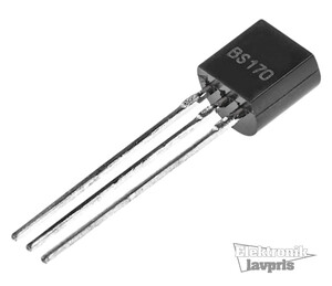 BS170 Transistor MOSFET BS170, N-VMOS, 60V, TO92 - transistor BS170