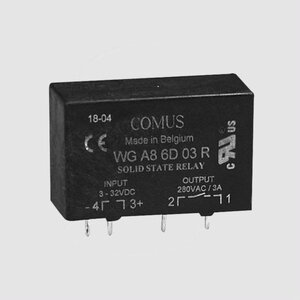 WGA8-6D03R Solid State Relay in 3-32vdc udg.48- 280vac 3A SIP4
