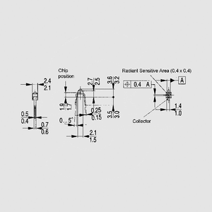 BPX81-3 Phototrans. Water-clear 1,9mA 2,4mm BPX81-3