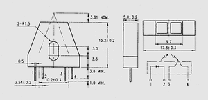 LTH209-01 Photointerr. Refl. Elongated Hole PCB-Mt LTH209-01