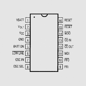 MAX691CPE+ Watchdog 4,65V Adj Reset DIP16 MAX691_, MAX693_, MAX695_, MAX800LCSE+