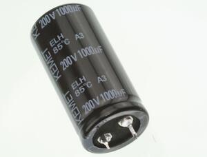 CS1000/200-P10 El-Capacitor 1000µF/200V-P10-25x50mm