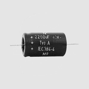 CAX02200/40 El-Capacitor 2200uF/40V 18x30mm Bulk