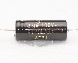 CFT033 El-Capacitor Bipolar 33uF/100V 12x30mm CFT033