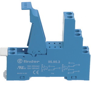 F95853 DIN Rail Socket for F4052/61 95.85.3 til 2 skifte/ Inkl.bøjle