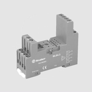 94.843 DIN Rail Sockets for Series 55+85/4 skifte F94843