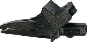 KLE5004SW Croco Clip 4mm Black TESTEC 1000V CATIII