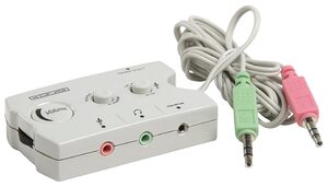 N-CMP-SWITCH17 Højttaler / Headset switch switch skift mellem headset og højttaler uden at skifte stikket ud