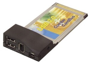 N-CMP-USB2FWPC10 USB2.0/Firewire Combo PCMCIA-kort