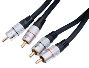 N-HQSS3611/1.5 HQ Phono kabel, sort, 1,5m.