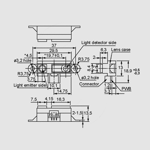 GP2Y0AH01K0F-KIT Dist. Sensor 5V 4,5-6mm + Cable GP2D_