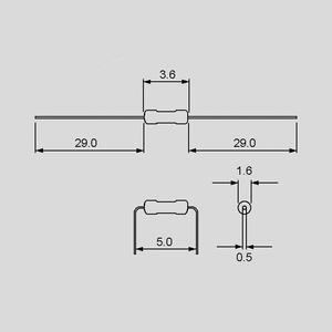 RMBA204E022 Resistor 0204 0,4W 1% 22R Taped