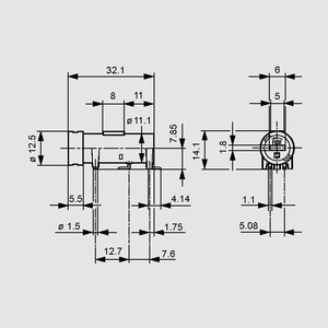 3101.0070 SCHURTER SMD Fuse Holder 5x20 horizontal FPG7-70