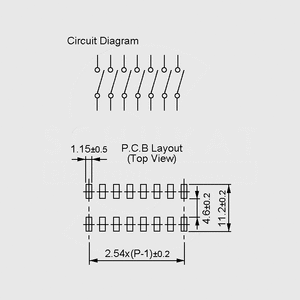 ESD103LDZ SMD DIP Switch IC 3-Pole Taped ESD_LDZ<br>Schema and Pin Assignment