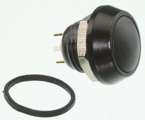 GQ12IP65-S Miniature Momentary Switch 2A IP65 Black
