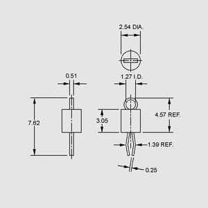 KEY5004 Test Points 1,27mm Yellow KEY5000/5001/5002/ 5003/5004