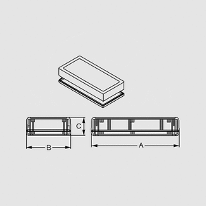 1599BGY ABS Enclosure 130x65x25 Grey HA1599_