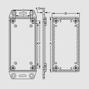 1591SFLBK ABS Enclosure 110x82x44 Black HA1591_FL_