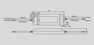 PLN-30-24 SPS Class2 PFC 30W 24V/1,25A Dimensions and Terminal Pin Assignment