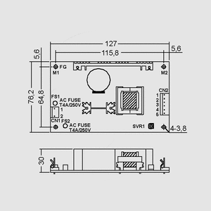 MPD-45A SPS Medical 40W 5/12V Dimensions and Terminal Pin Assignment
