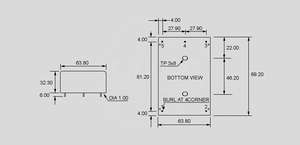 KAM3012F SPS Module 30W 12V/2,5A Dimensions and Terminal Pin Assignment