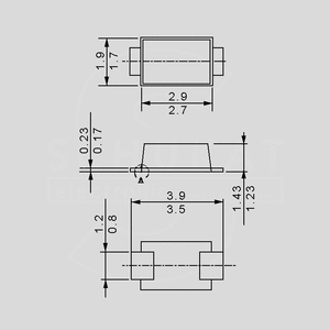 RS1JL SMD Si-Rectifier 600V 0,8A Sub-SMA DO219AB/SUB-SMA