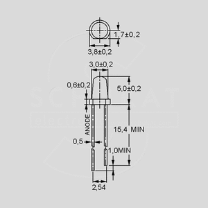 EL1254-10SYGD/S5 LED Diffuse Green 63mcd 40° 3mm EL1254-10_